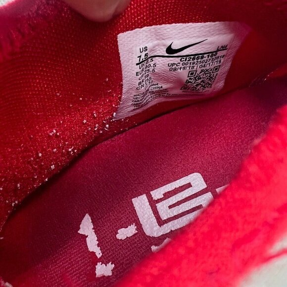 Nike LeBron James 16 Low Men Size 7.5 CI2668-100 Draft Night White Ice Gold Shoe - Picture 12 of 14